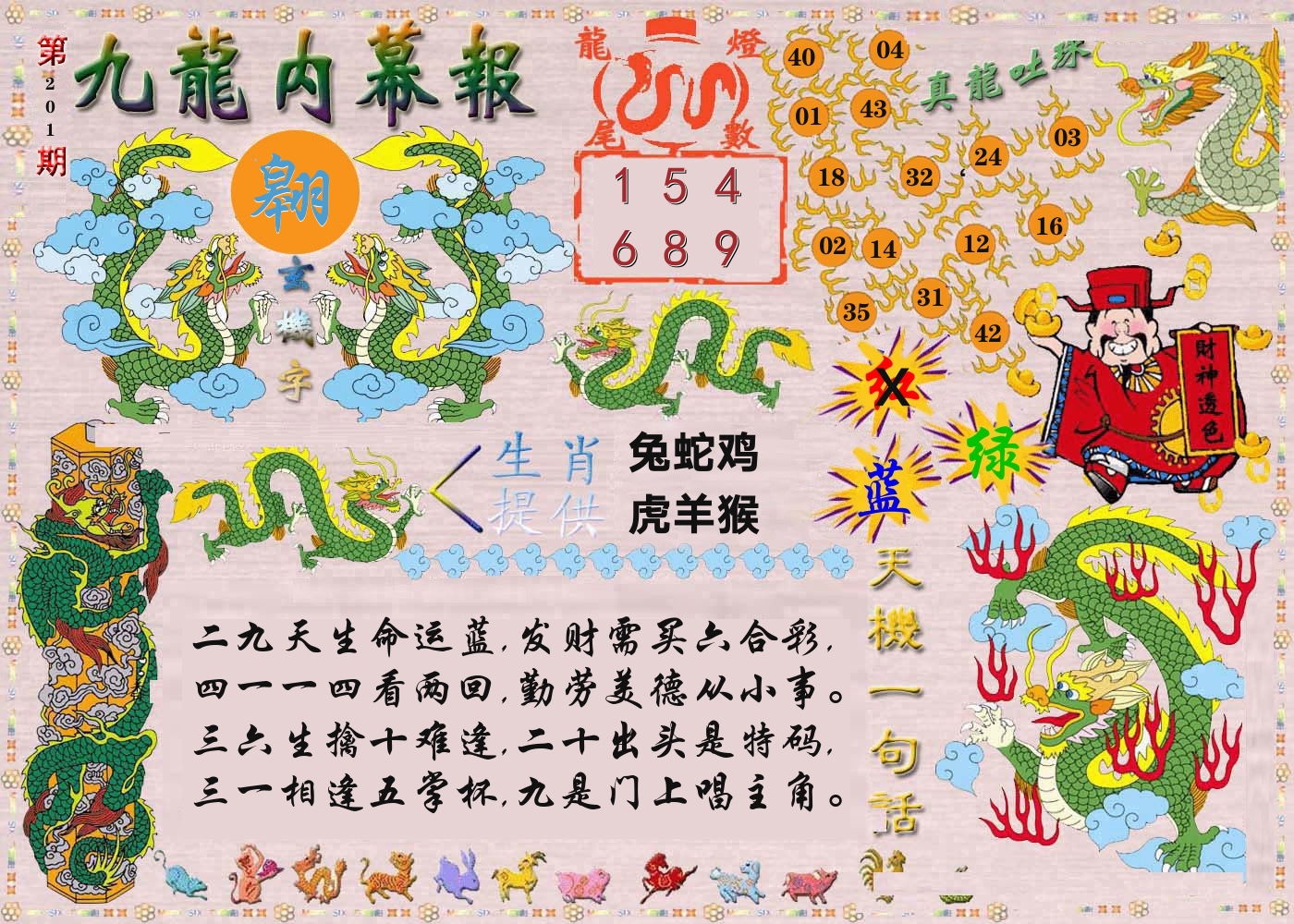 澳门内幕报 第201期