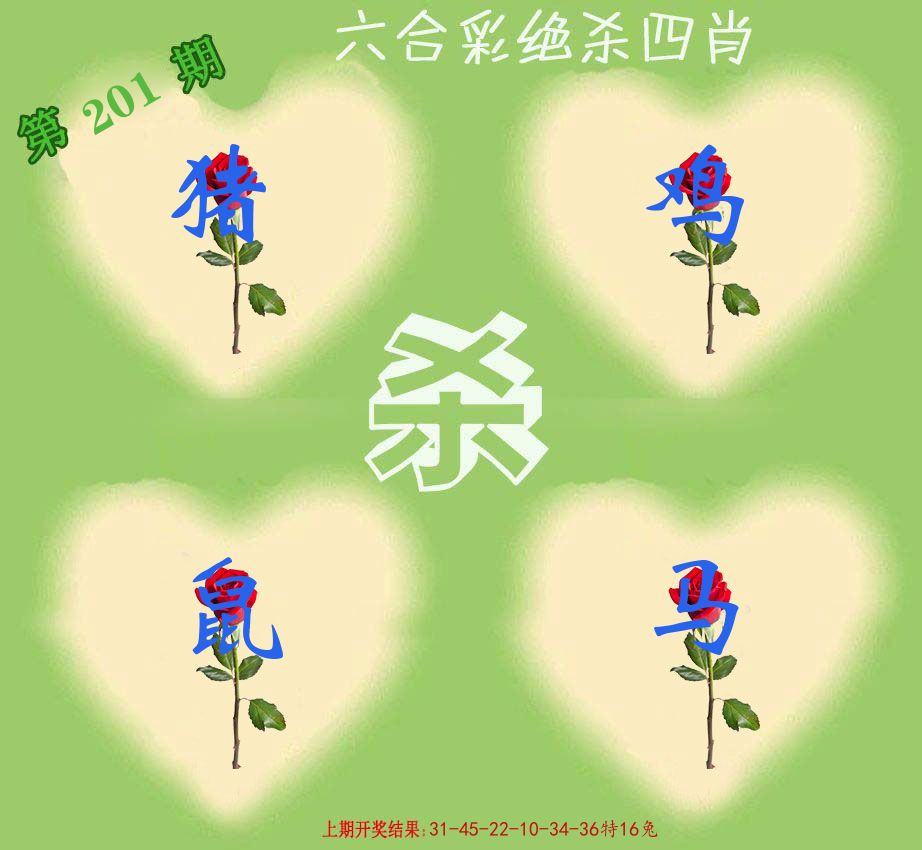 绝杀四肖 第201期