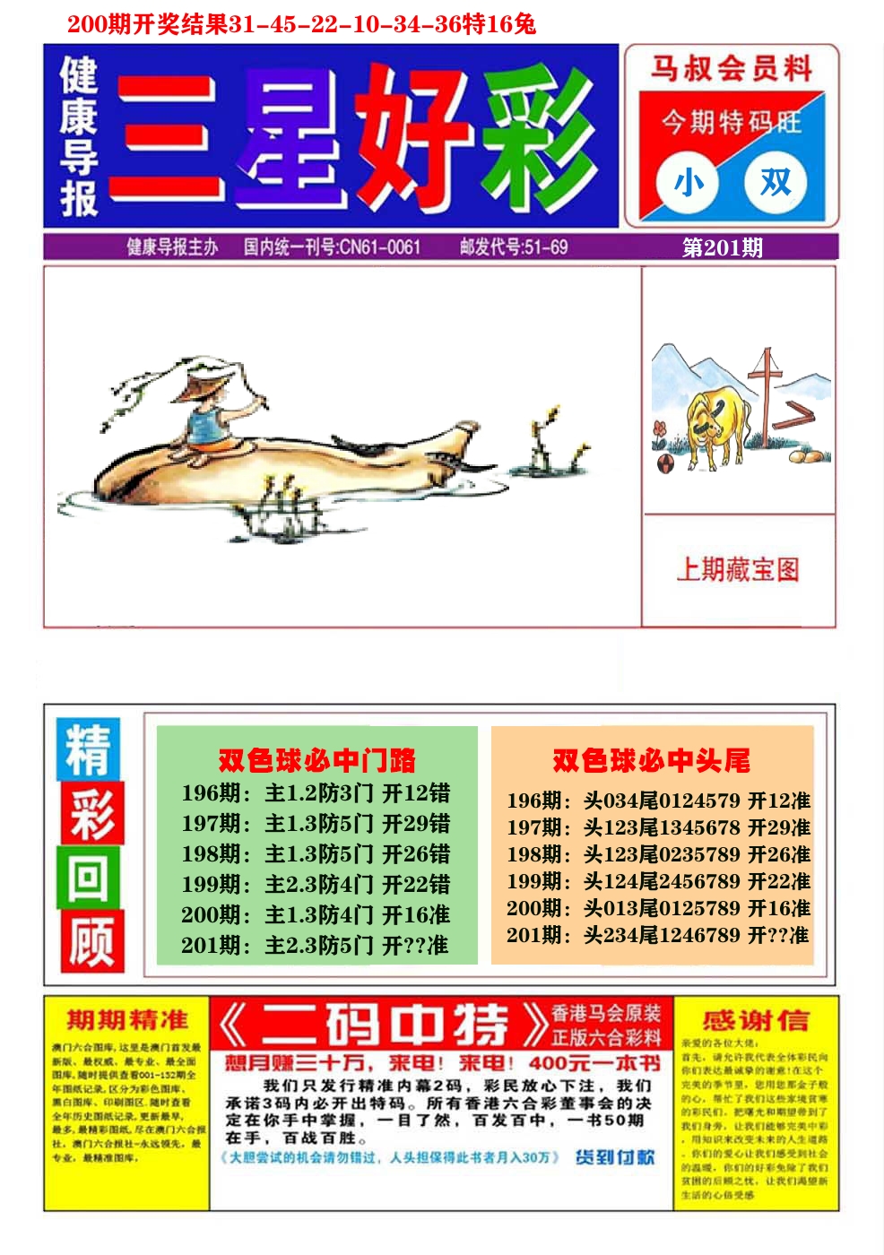 澳门三星好彩A 第201期