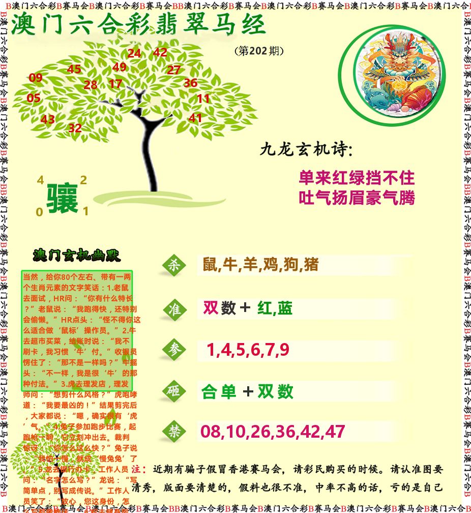 翡翠马经 第202期