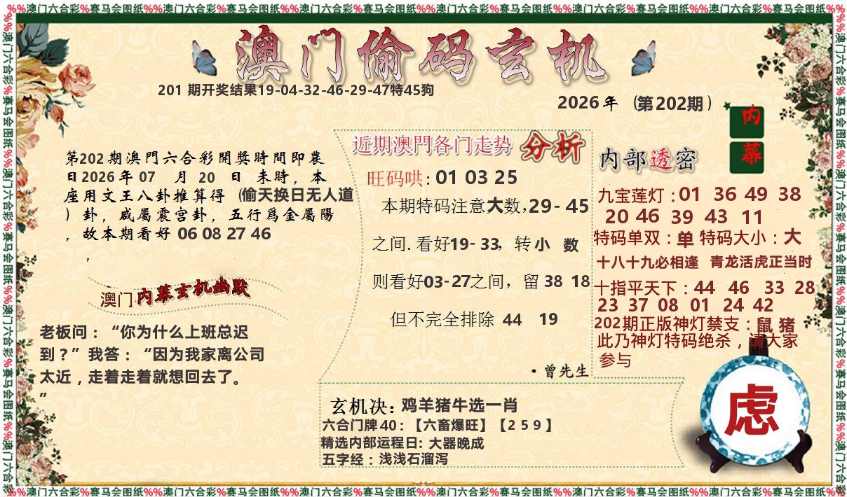 偷码玄机 第202期