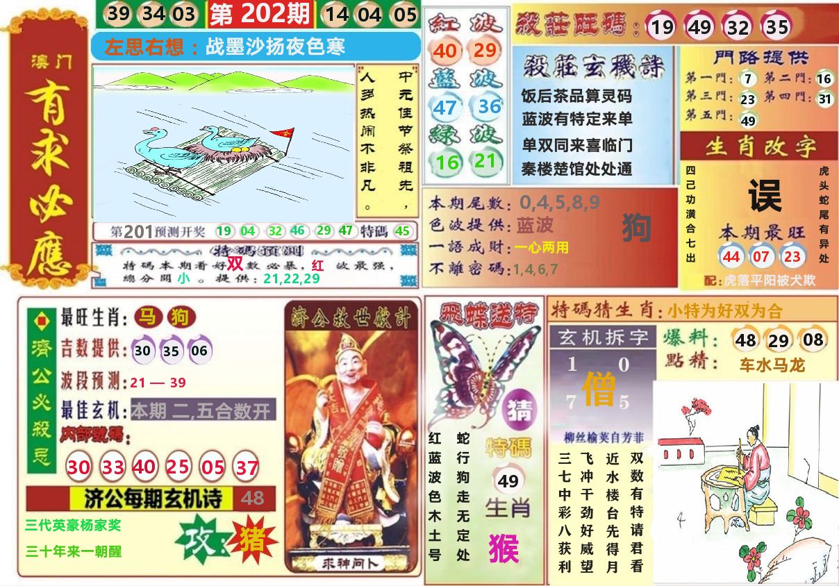 澳门有求必应 第202期