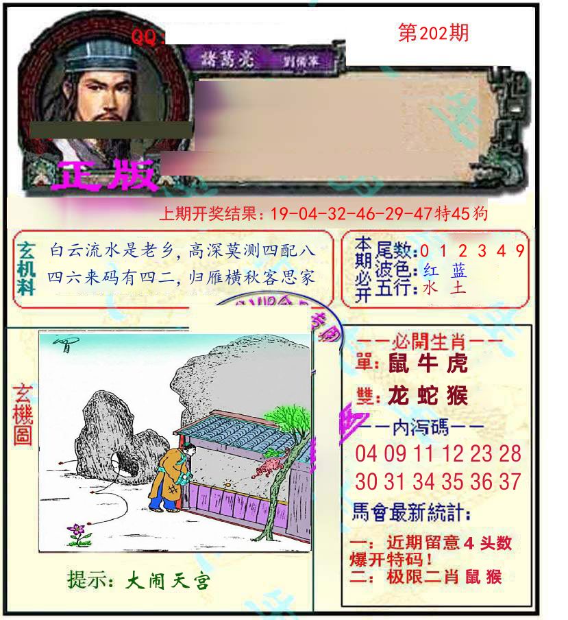 诸葛亮玄机 第202期