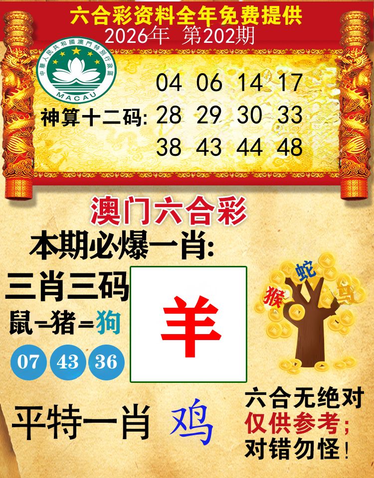 澳门必爆 第202期
