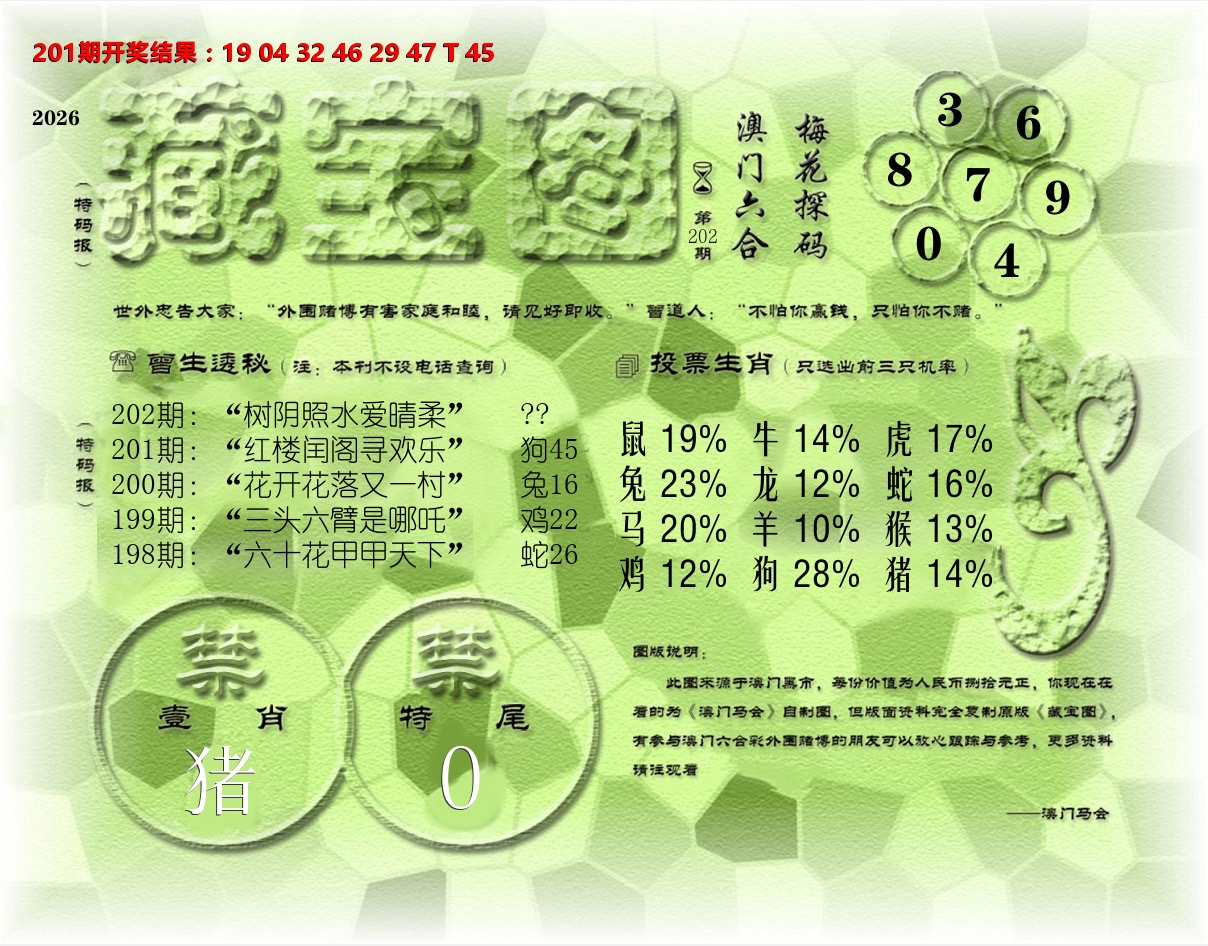 老《藏宝图》 第202期