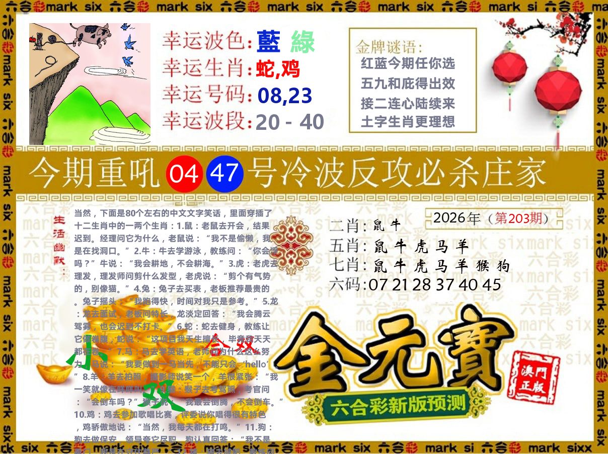 金元宝 第203期