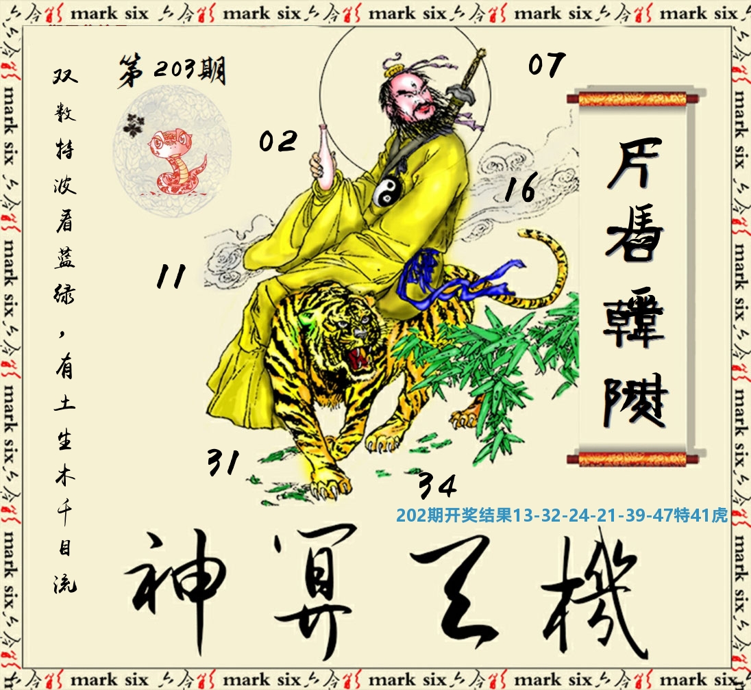神算玄机 第203期