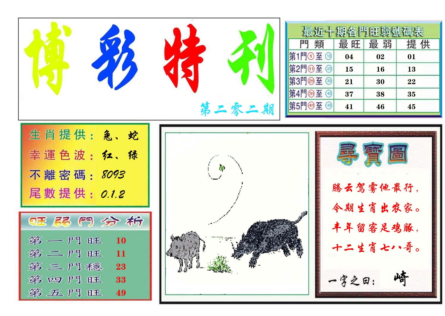 博彩特刊 第203期