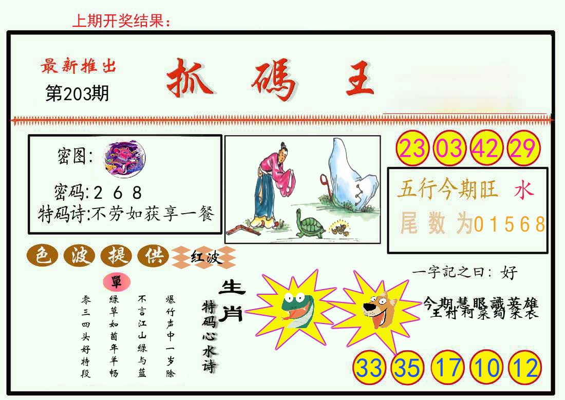 最新抓码王 第203期