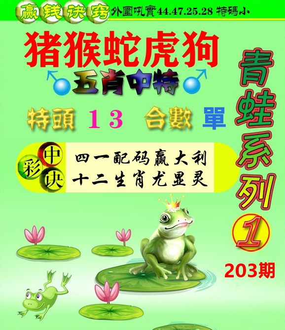 青蛙彩图 第203期