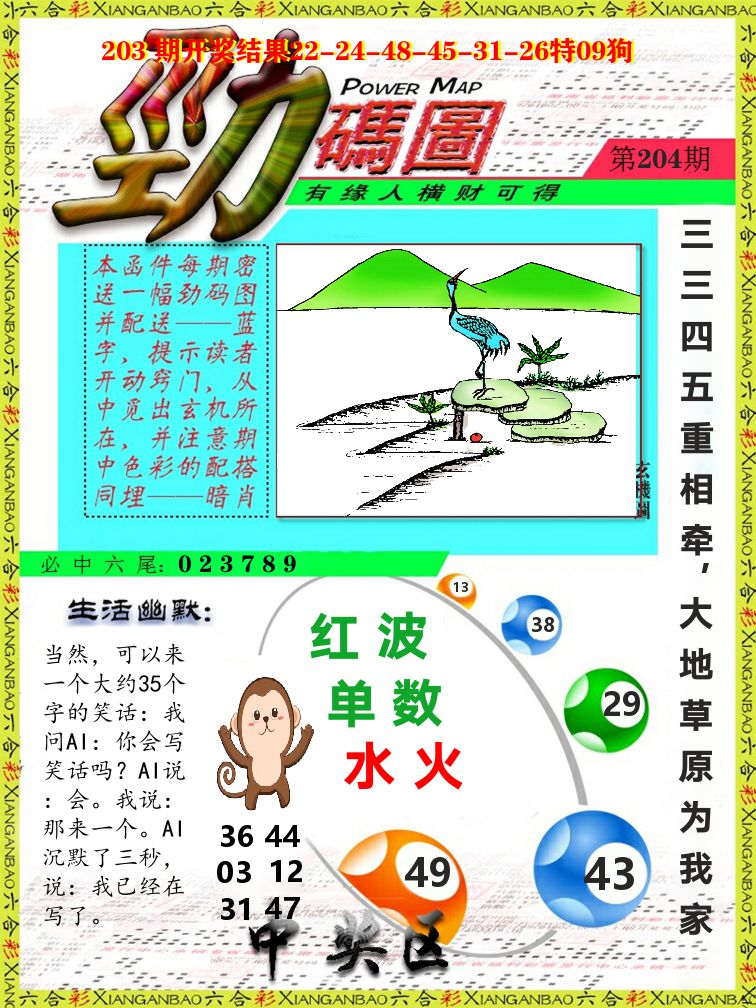劲码图 第204期