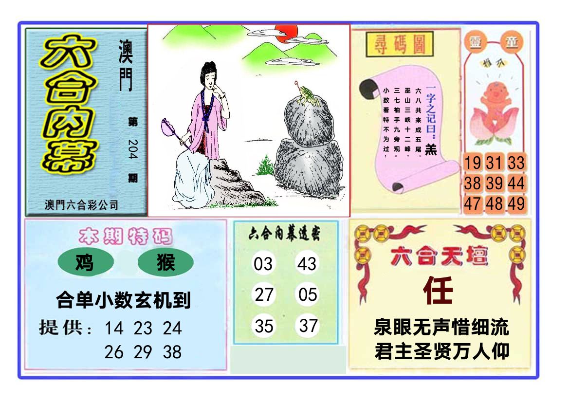 六合内幕 第204期