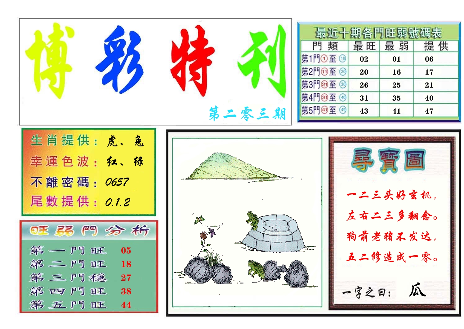 博彩特刊 第204期