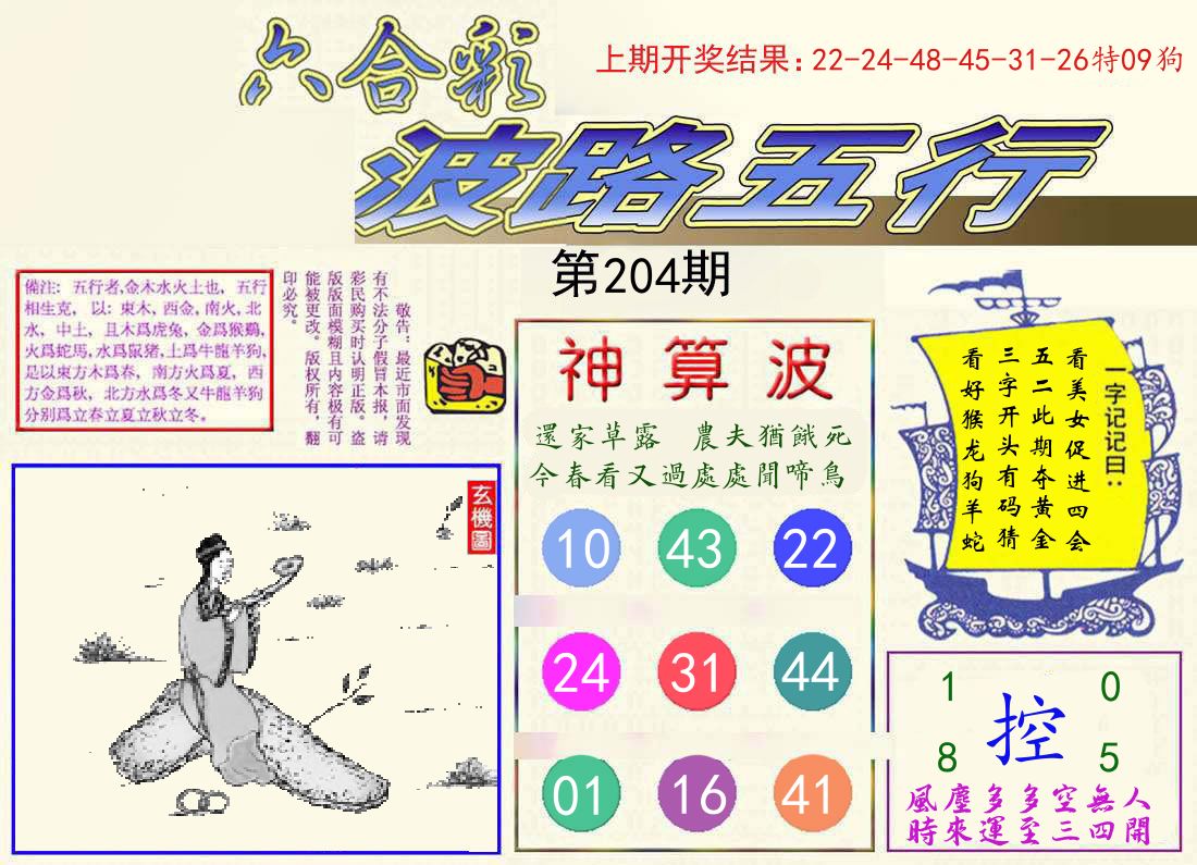 波路五行 第204期