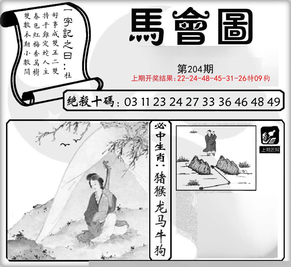 马会图 第204期