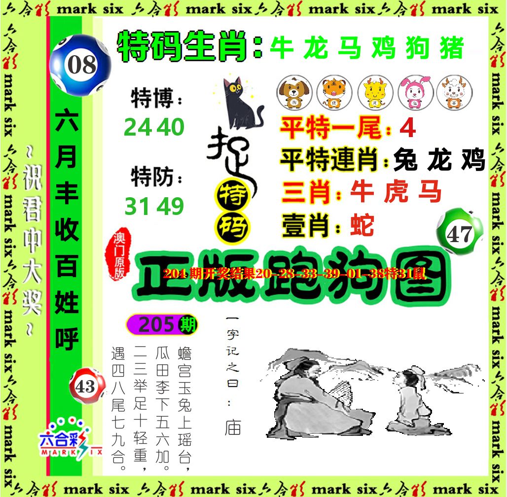 正版跑狗图 第205期