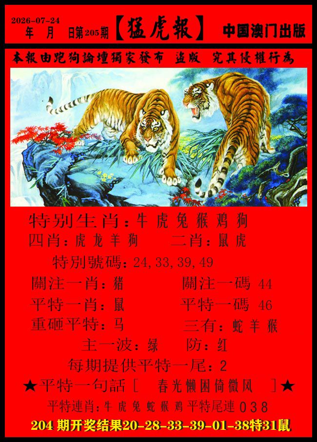 猛虎报 第205期
