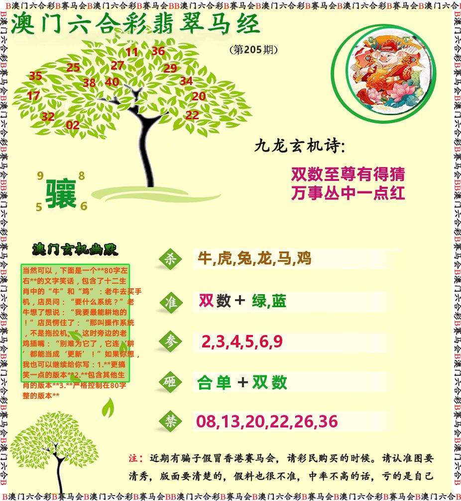 翡翠马经 第205期