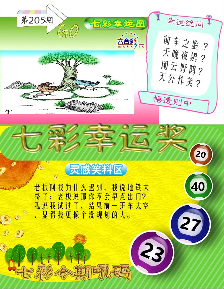 七彩幸运奖 第205期