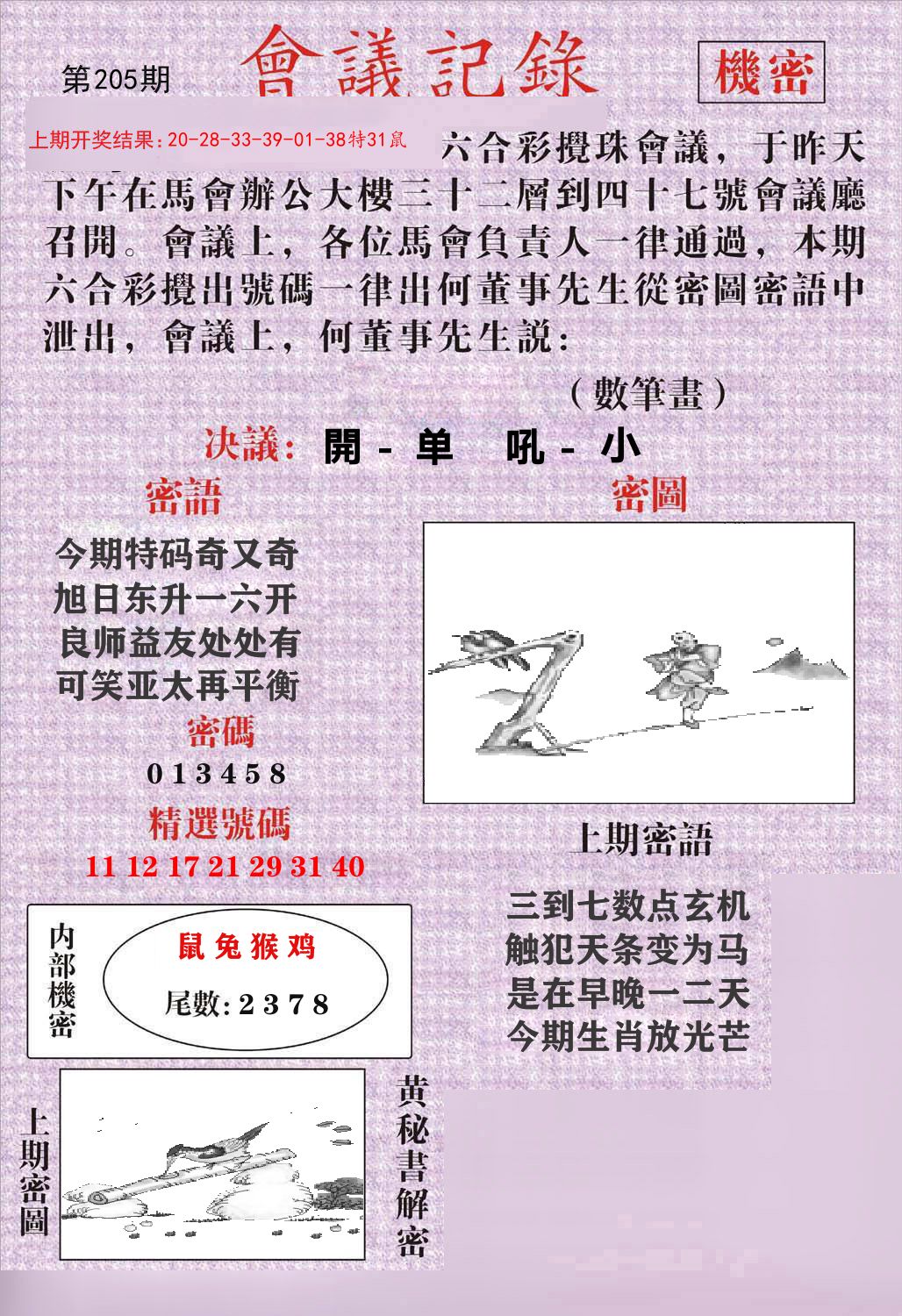 会议记录 第205期