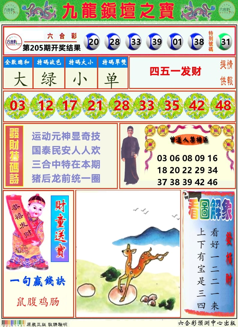 挂牌解特码A 第205期
