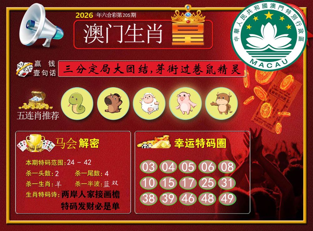 澳门生肖皇 第205期
