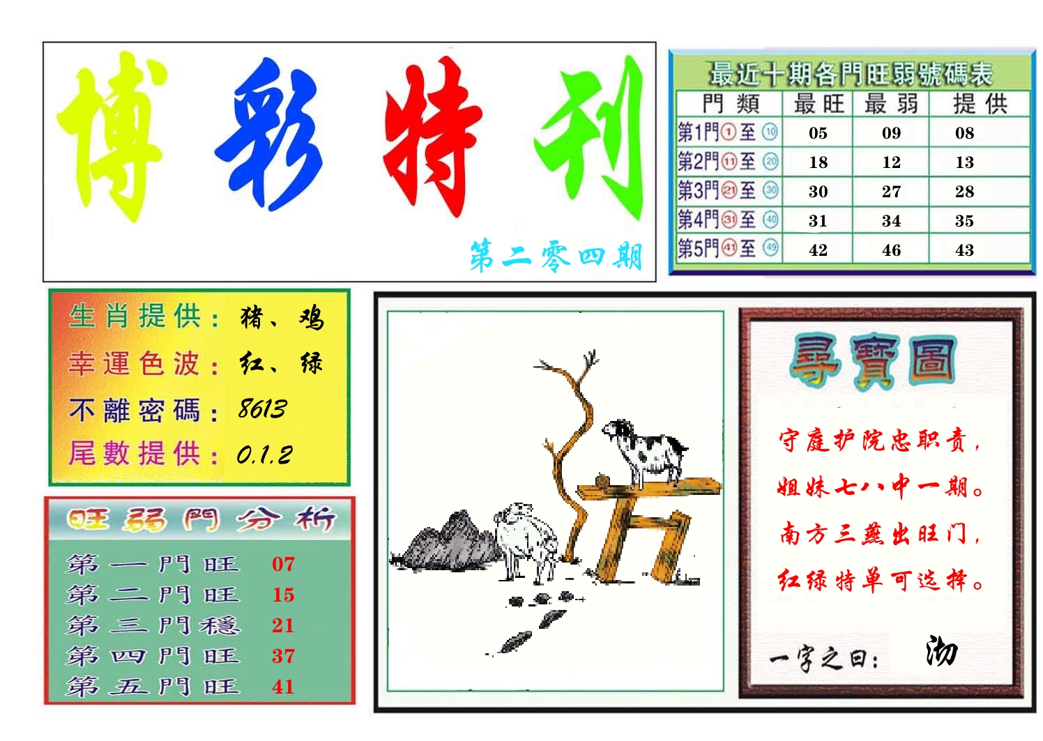 博彩特刊 第205期