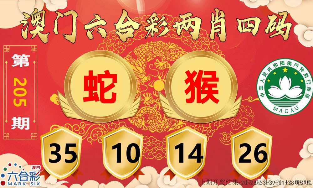 澳门两肖四码 第205期