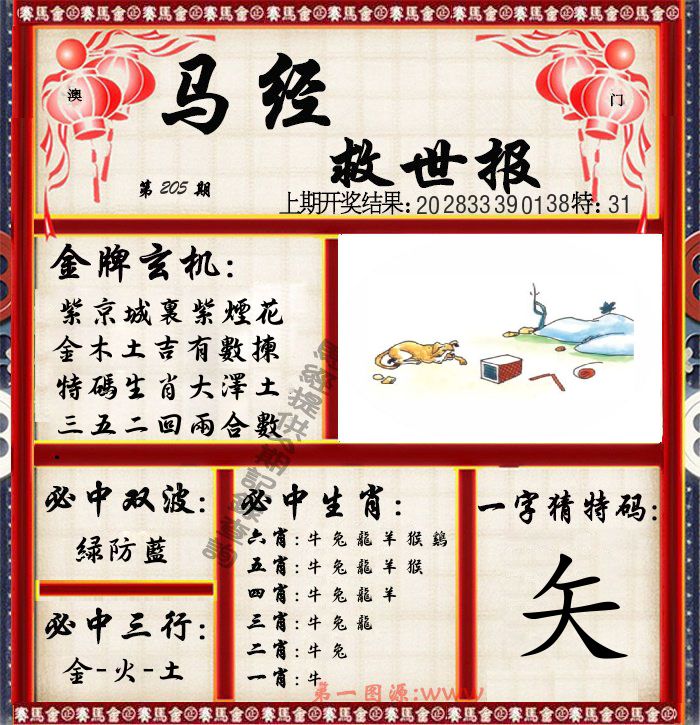 马经救世报 第205期