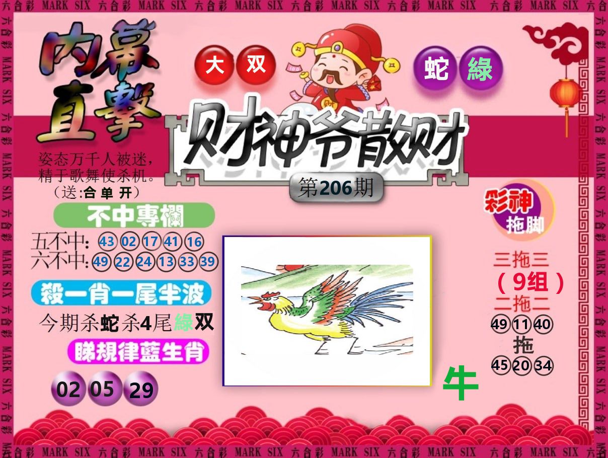 财神爷散财 第206期
