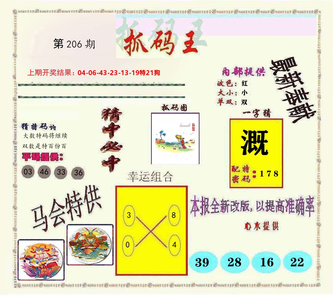 抓码王 第206期