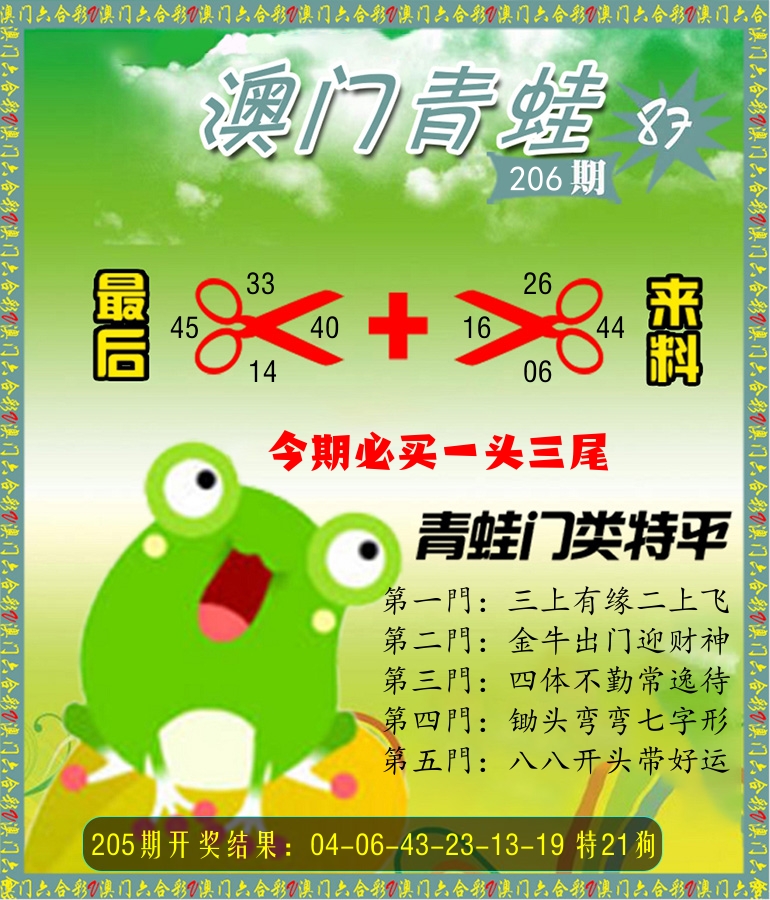 青蛙系列87 第206期
