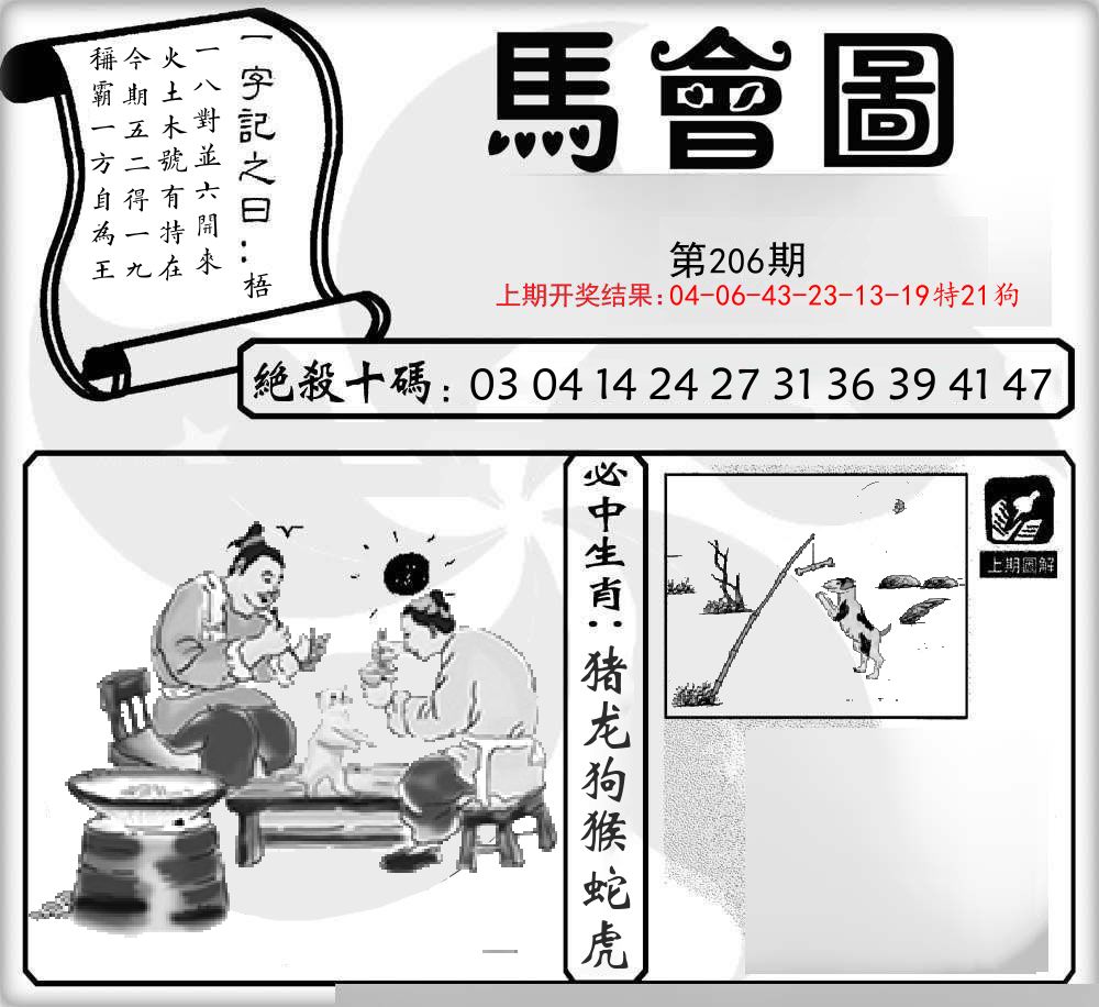 马会图 第206期