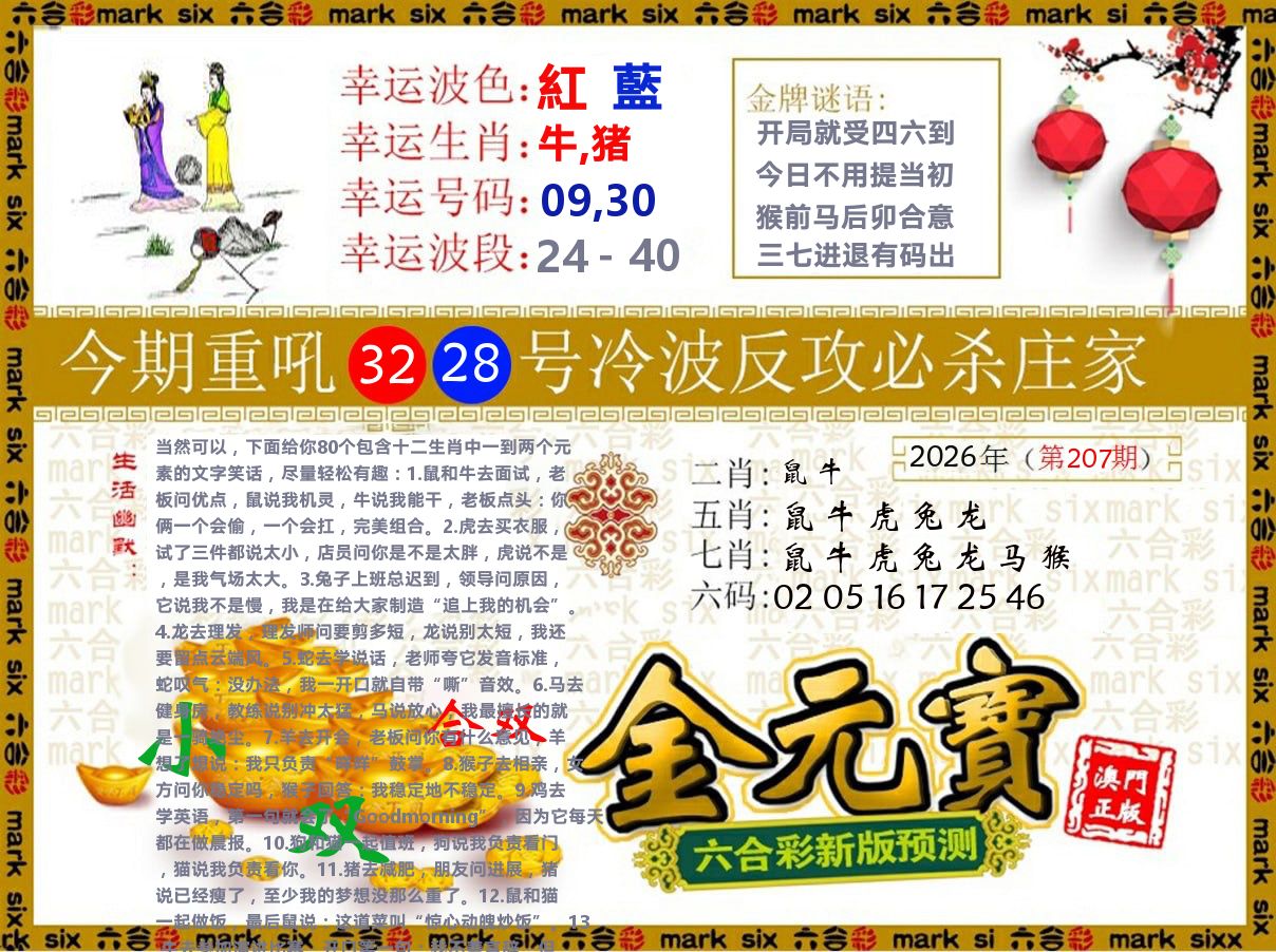 金元宝 第207期