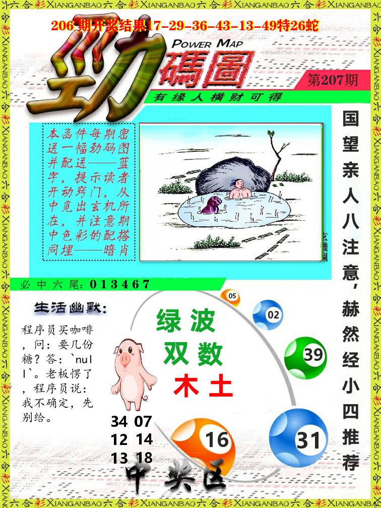 劲码图 第207期