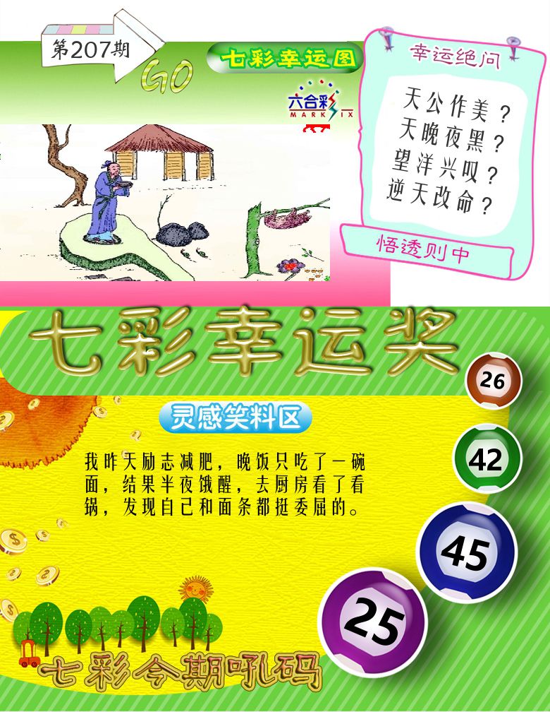 七彩幸运奖 第207期