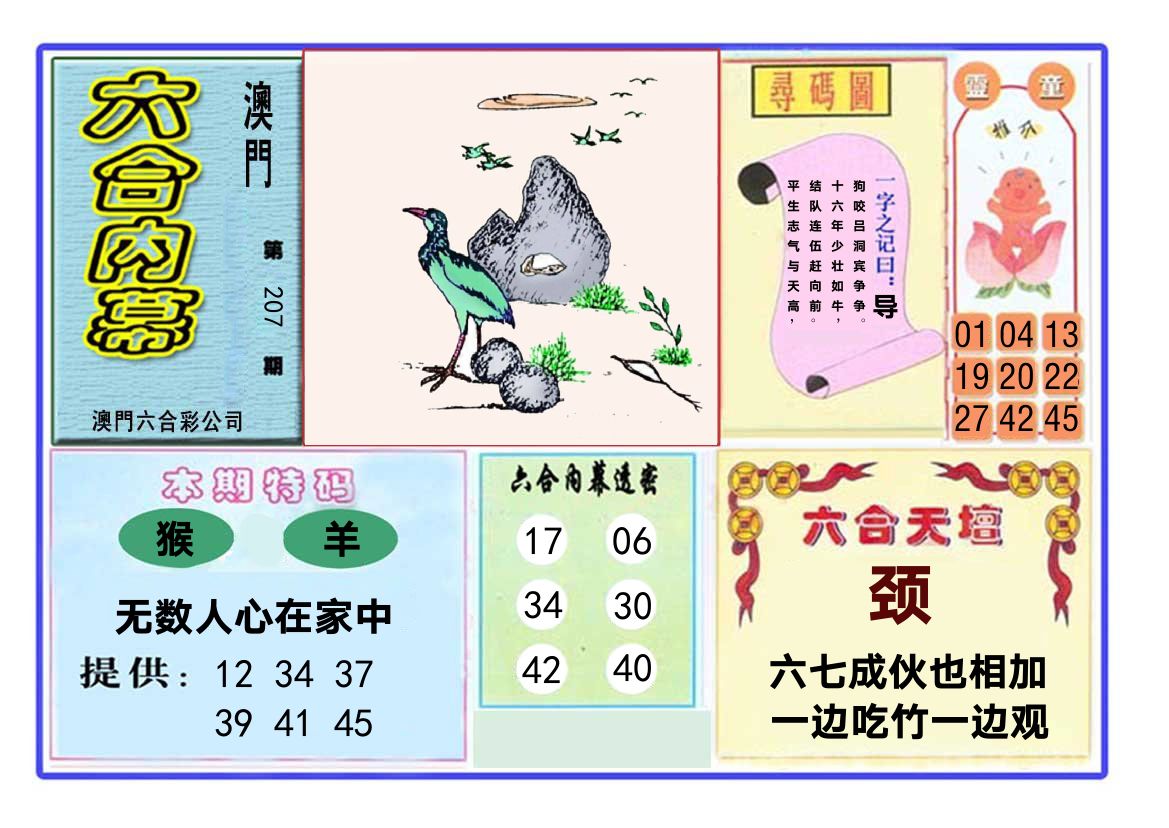 六合内幕 第207期