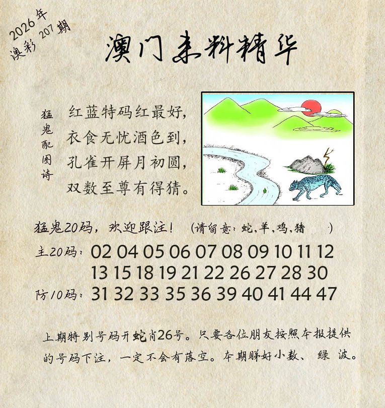 精华来料 第207期