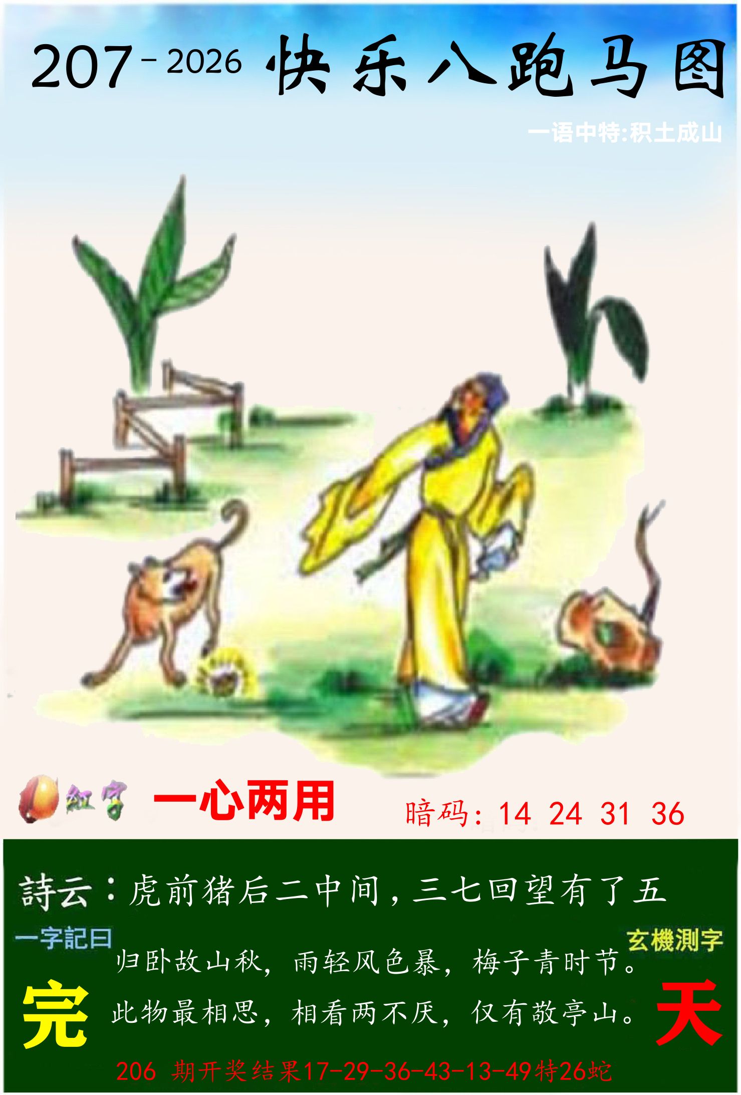 澳门跑马 第207期