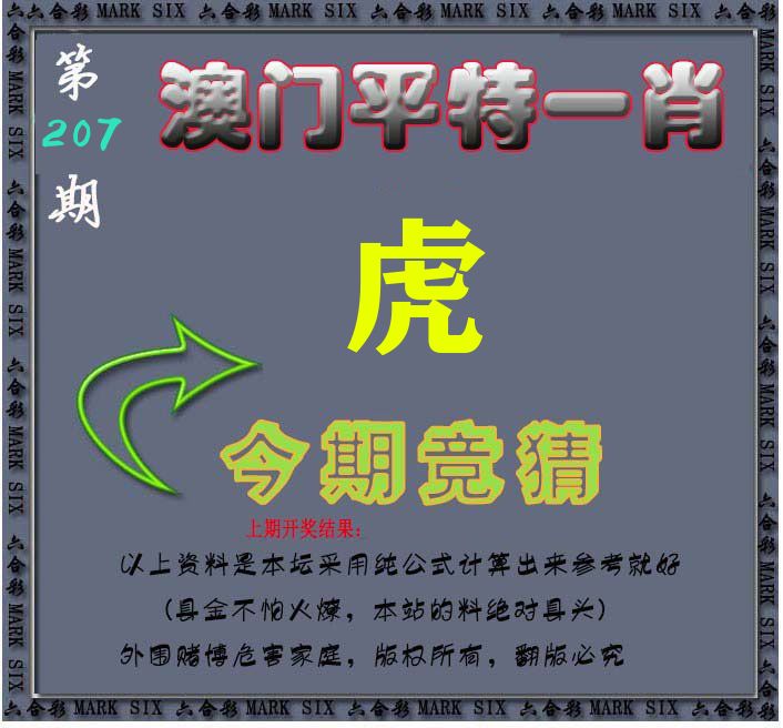 今期竞猜 第207期