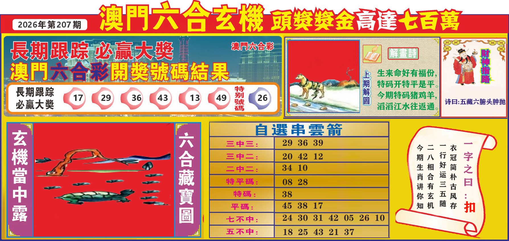 七星彩图C 第207期