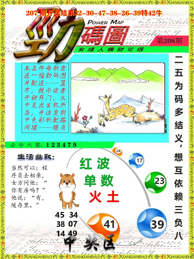劲码图 第208期