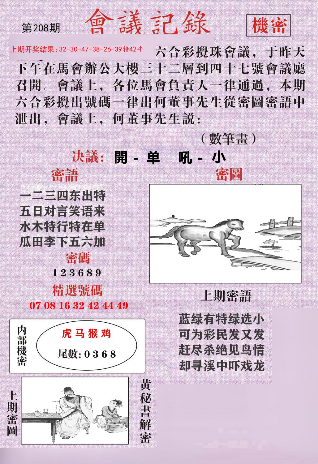 会议记录 第208期