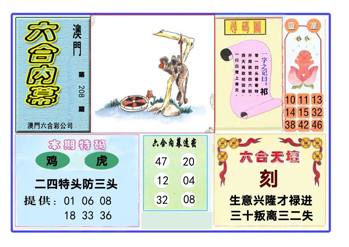 六合内幕 第208期