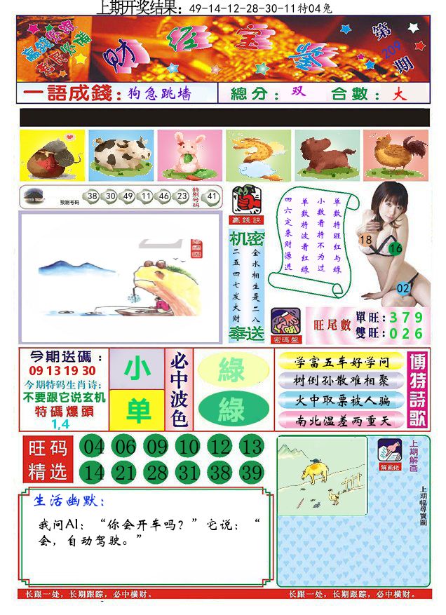 澳门财经宝鉴 第209期
