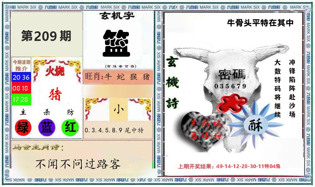 牛骨玄机 第209期