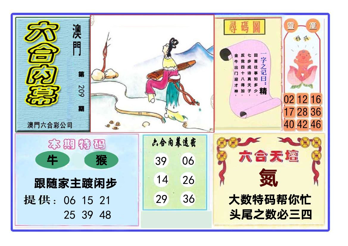 六合内幕 第209期