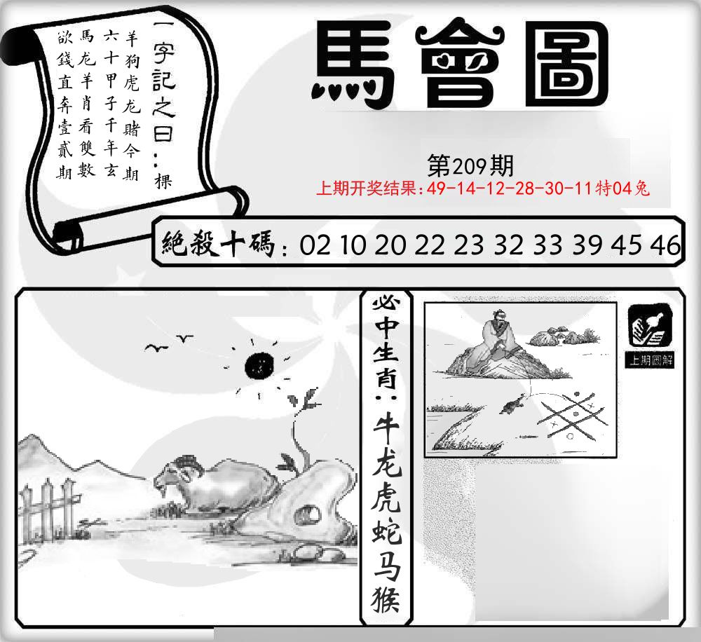 马会图 第209期