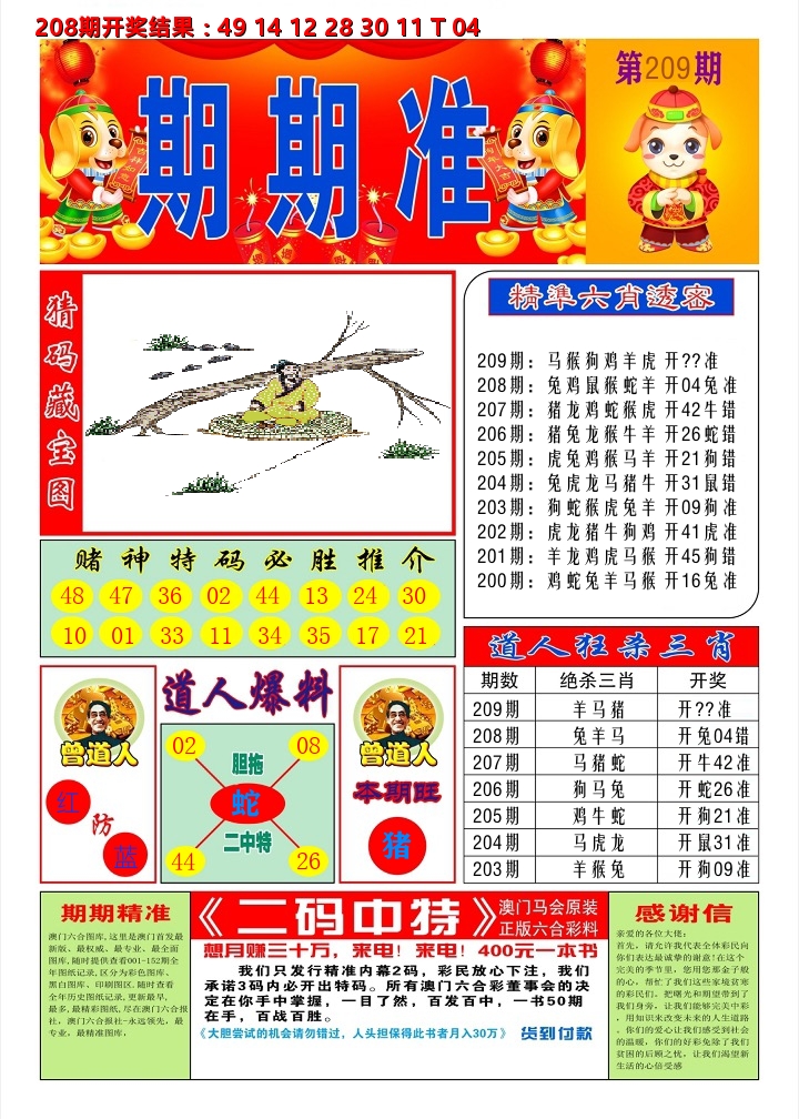 澳门期期准A 第209期