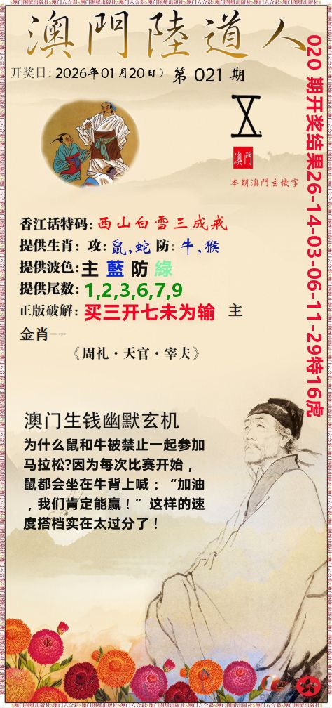 澳门陆道人 第21期